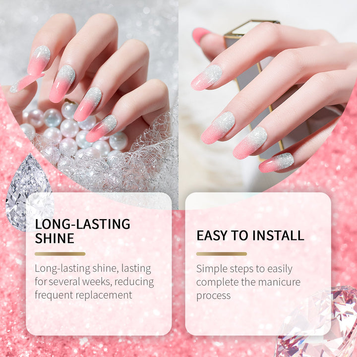 Semi-Cured Gel Nail Stickers - No UV Lamp Needed