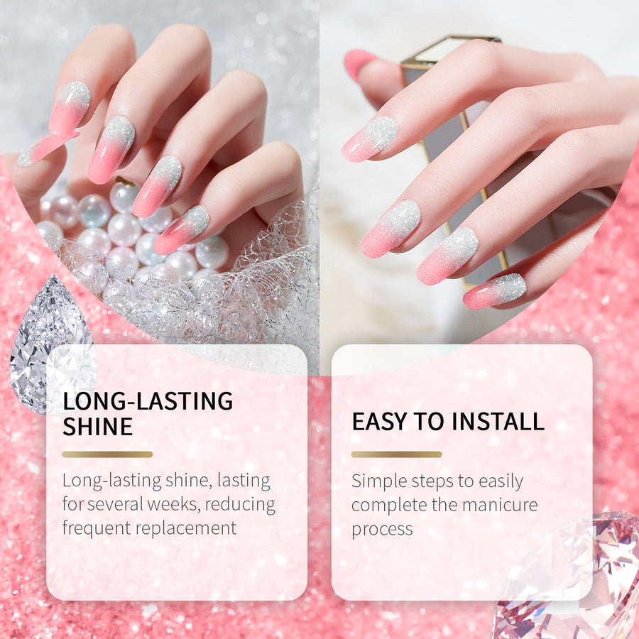 Semi-Cured Gel Nail Stickers - No UV Lamp Needed