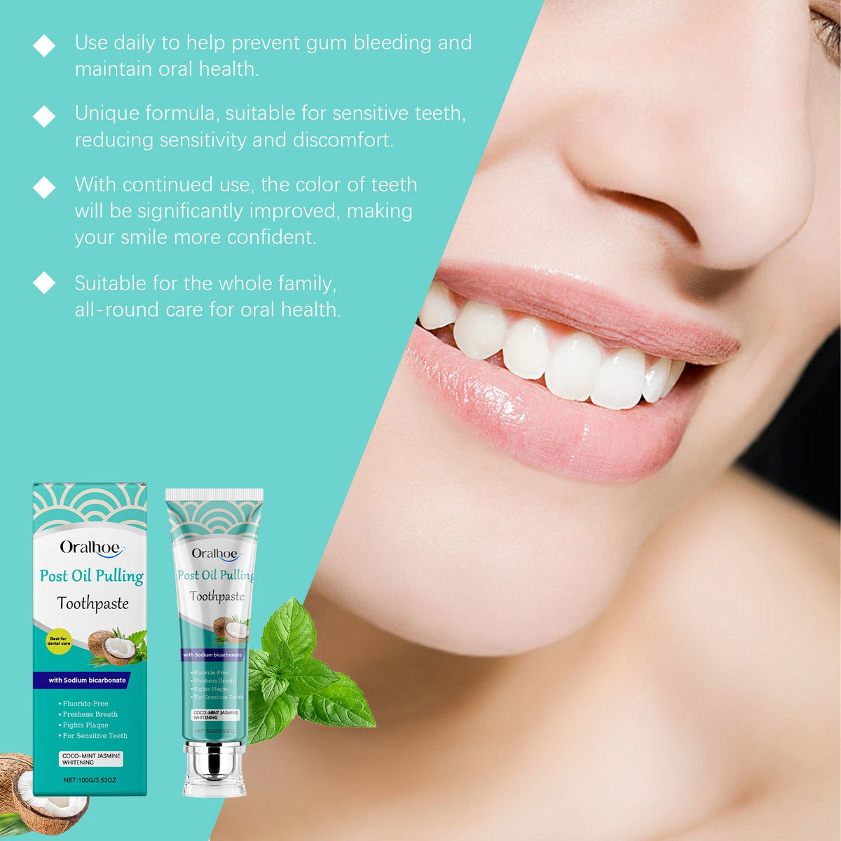 Toothpaste Gently Cleans Odor Stains And Dirt Care For Teeth