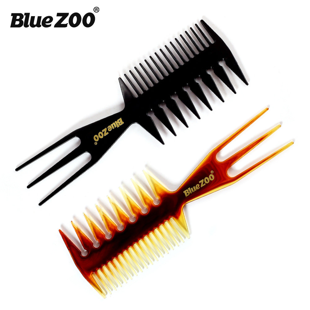 Dual-Sided Styling Comb – Rounded Teeth for Slicked-Back Hair