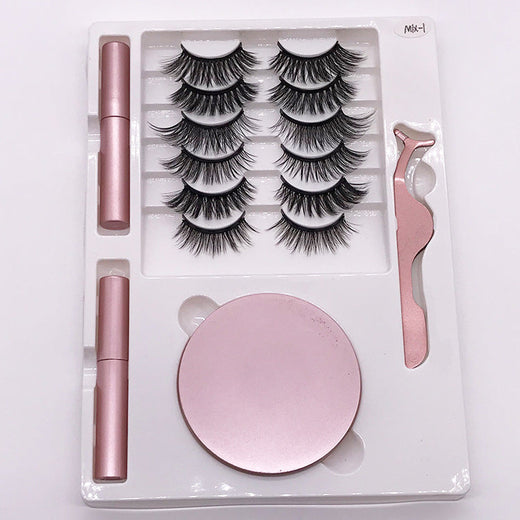 Magnetic False Eyelashes Kit With 8 Reusable Styles