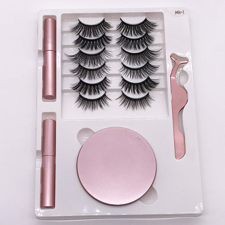Magnetic False Eyelashes Kit With 8 Reusable Styles