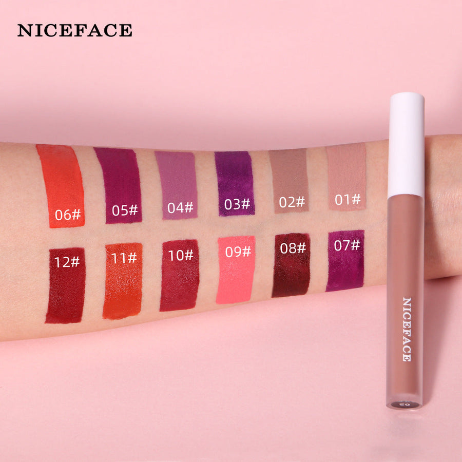 Velvet Matte Lip Gloss Set – 12 Pigmented Shades