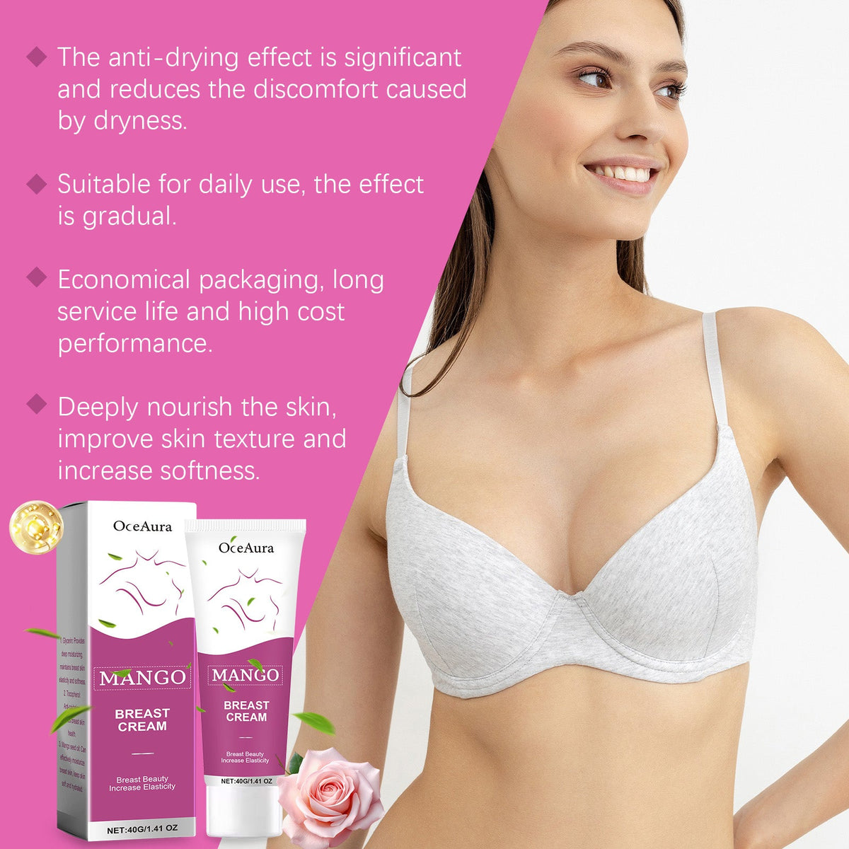 Mango Breast Massage Cream for Elasticity & Softness