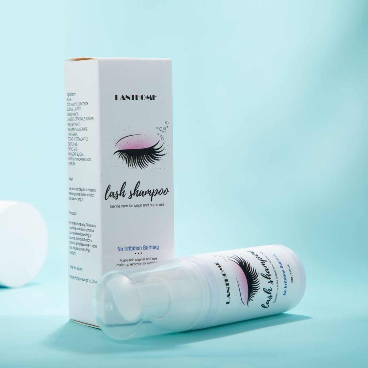 Eyelash Shampoo Cleanser for Gentle Lash Makeup Removal