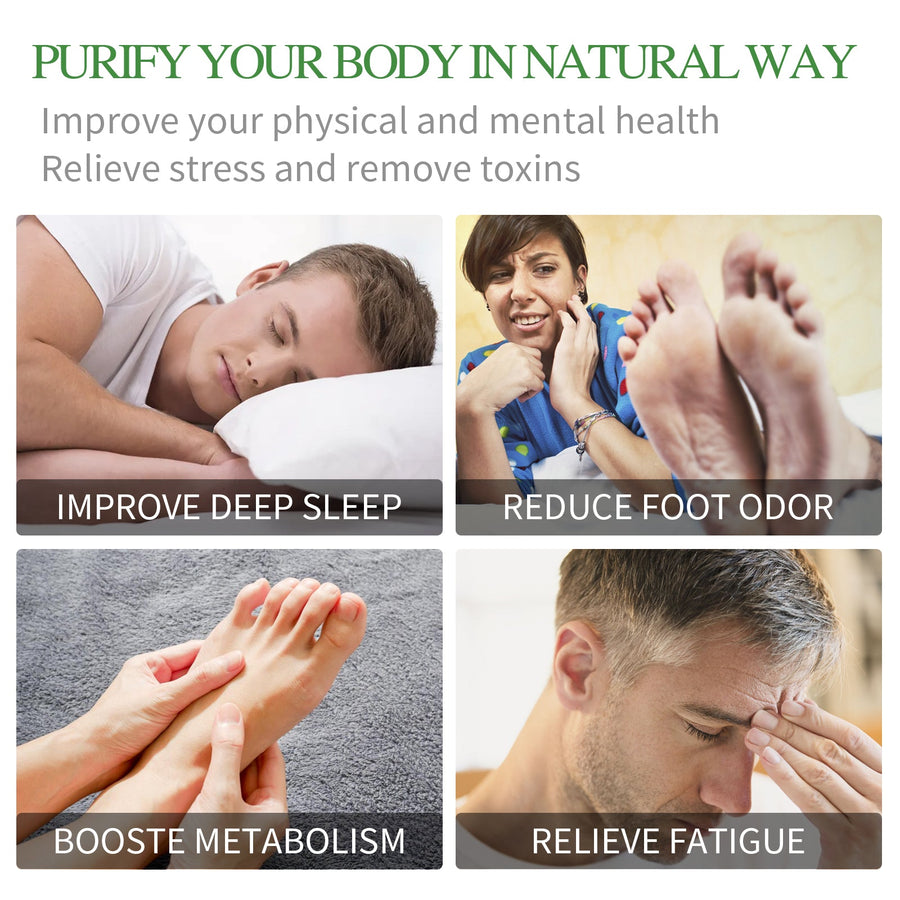 Bamboo Charcoal Foot Patches for Deep Sleep & Detox