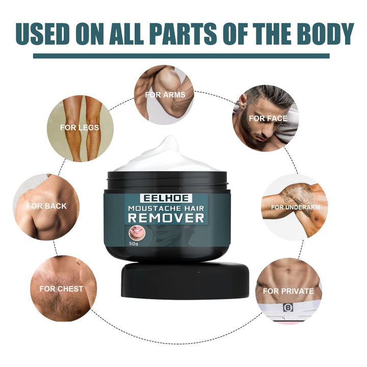Men's Hair Removal Cream for Face Body No Razor Burn