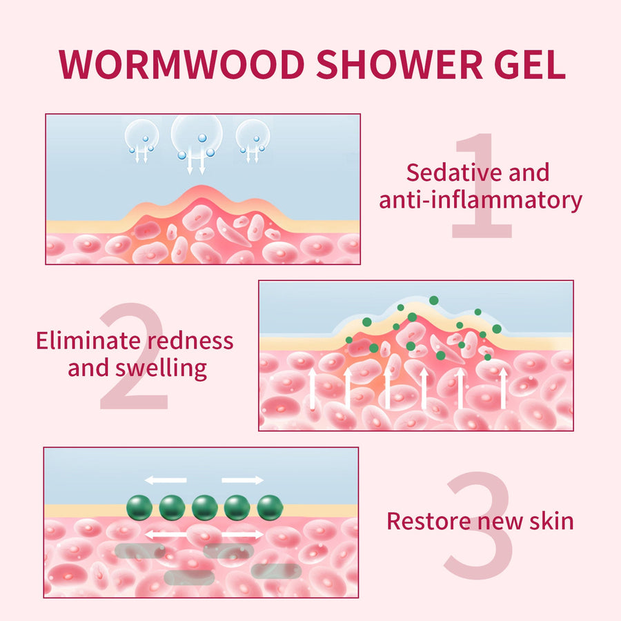 Wormwood Body Wash for Itchy, Irritated Skin Relief