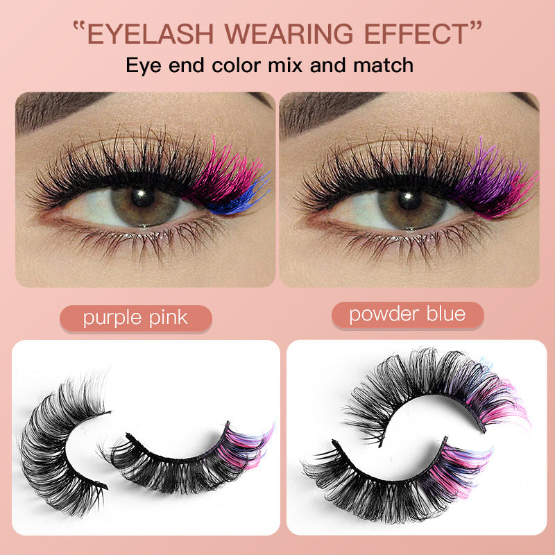 Colorful False Eyelashes, 7 Pairs for Bold Eye Looks