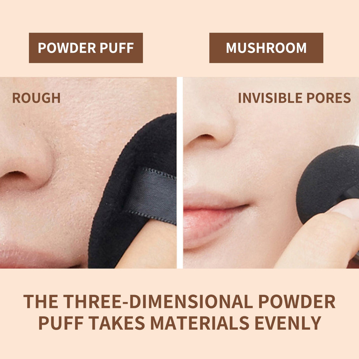 Mushroom Head Cushion Foundation for Pore-Blurring Glow