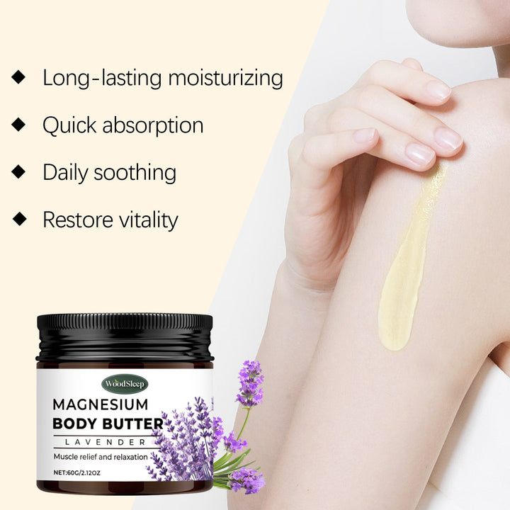 Lavender Magnesium Body Cream for Muscle Relief & Sleep