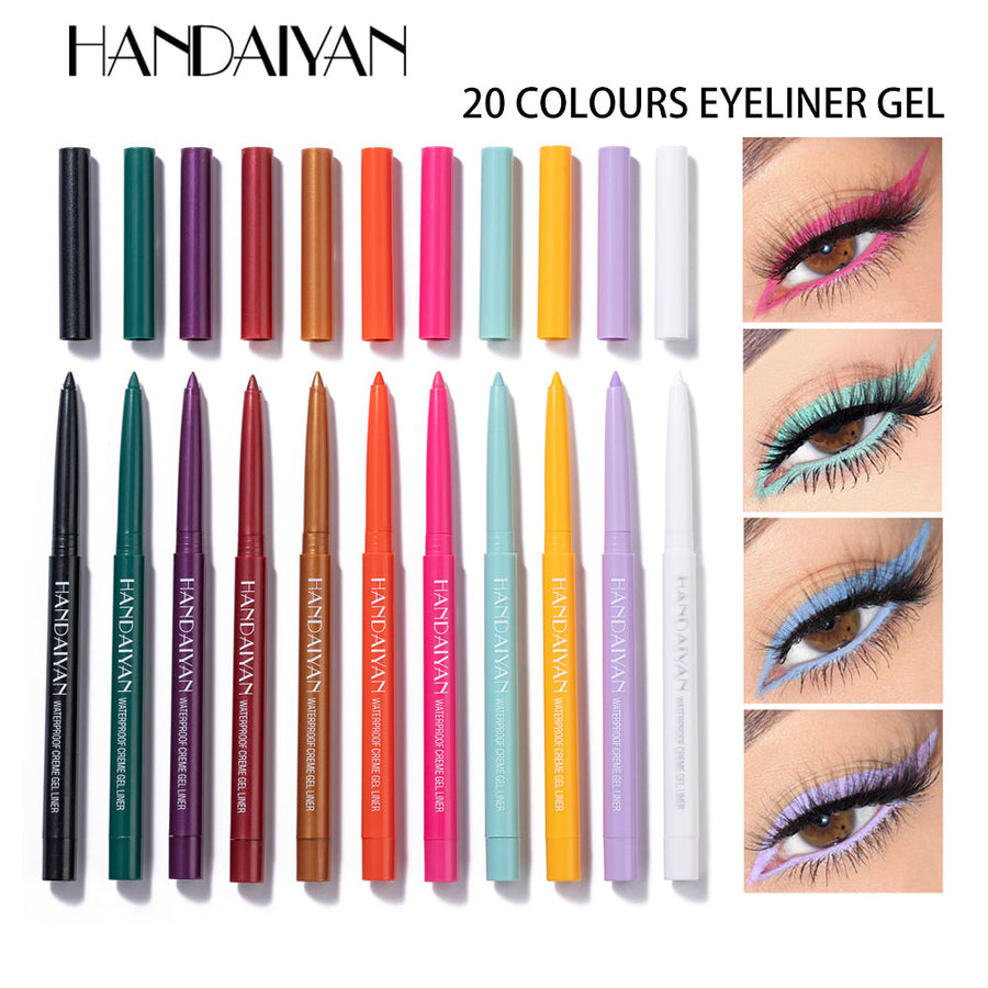 20-Color Waterproof Colorful Eyeliner Pen Set for Looks