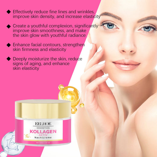EELHOE Collagen Night Cream for Firming & Wrinkles