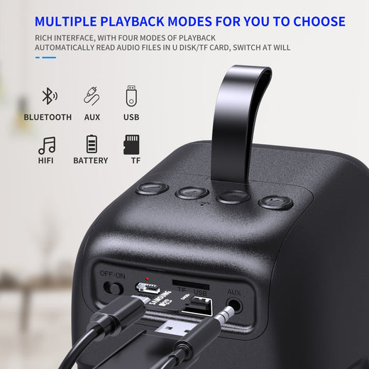 HiFi Bluetooth 5.0 Speaker — 2000mAh Battery, 4 Playback Modes