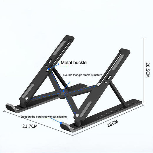 Foldable Laptop Stand — Ergonomic 10-Level Height Adjustment