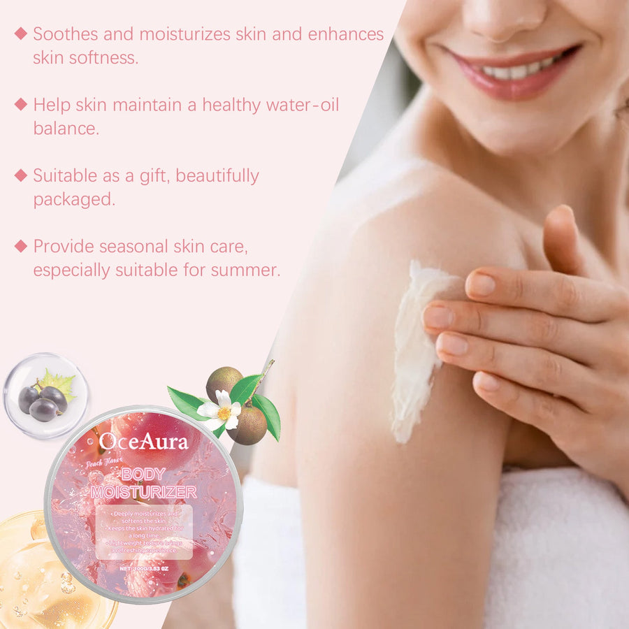 Peach Body Moisturizer for Long-Lasting Soft Skin
