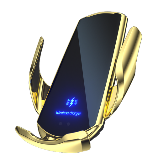 Wireless Charger Holder Car — 15W Fast Charging Auto-Clamp