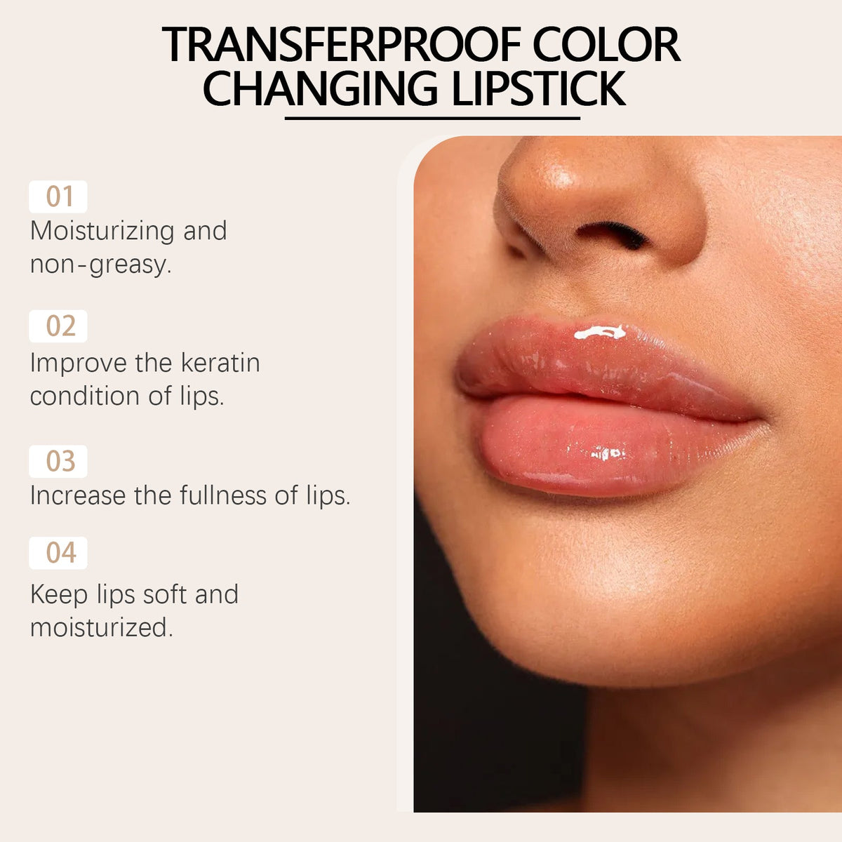 Gold Leaf Color-Changing Lip Balm, Transferproof Shade