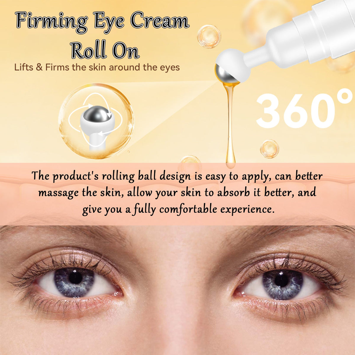 Firming Eye Cream Roller for Dark Circles & Fine Lines