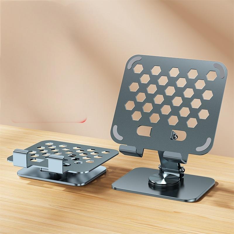360° Rotating All-Metal Tablet Stand — Ergonomic Desk Setup