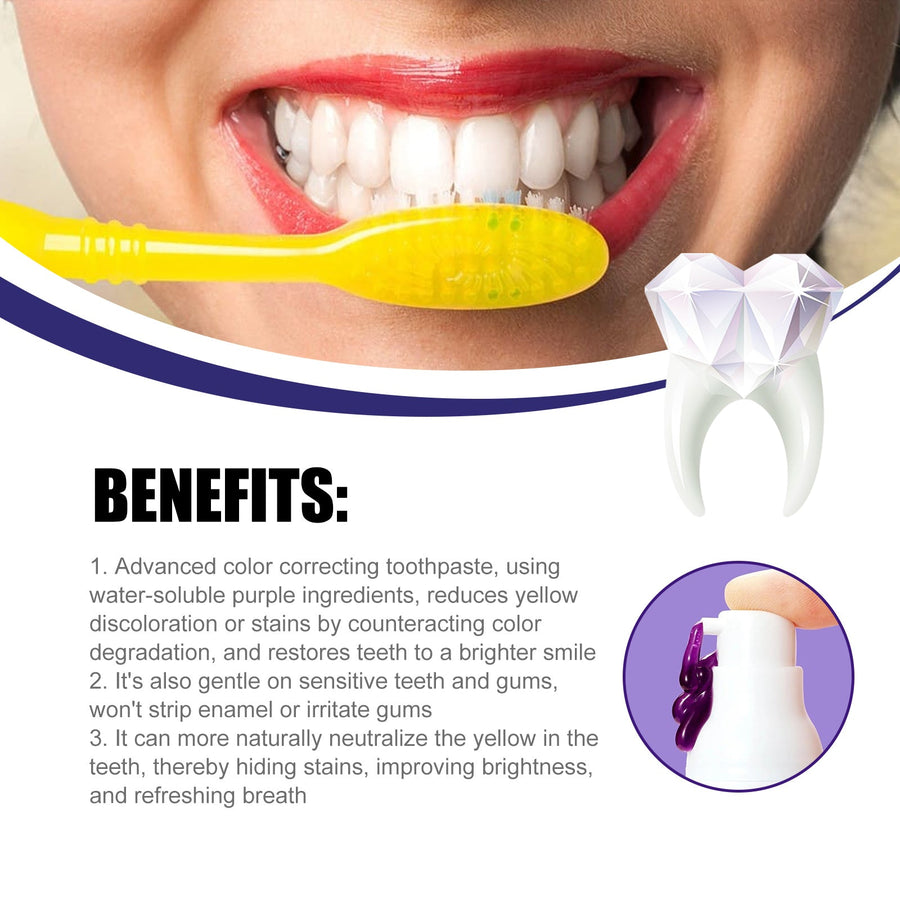 Purple Whitening Toothpaste — Neutralizes Yellow & Restores
