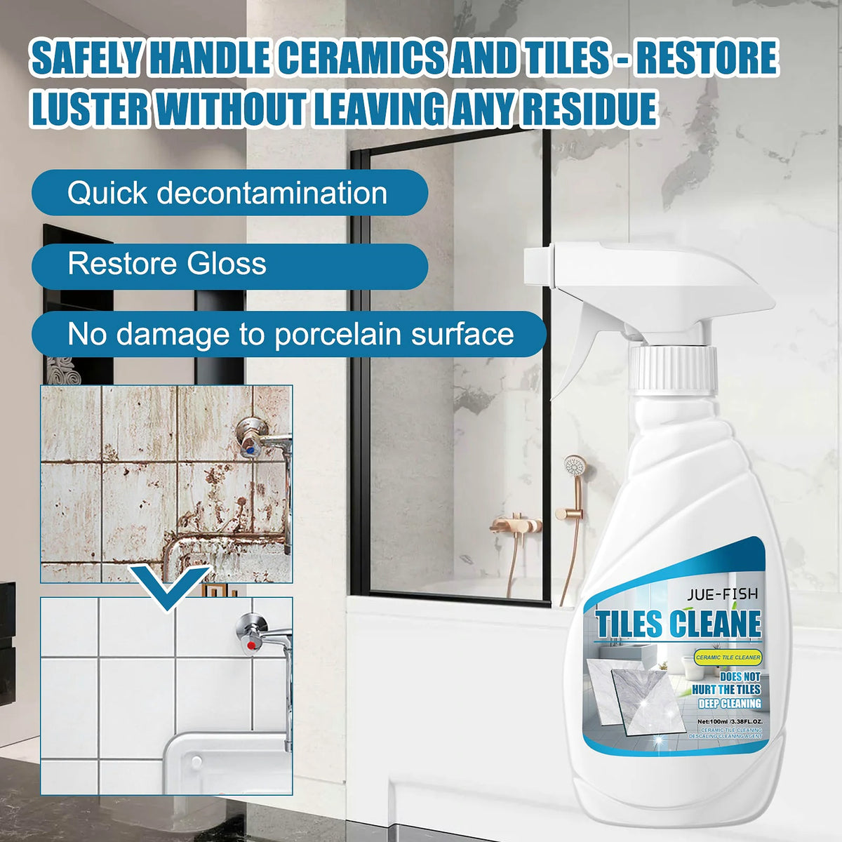 Tile Cleaner Spray for Bright, Damage-Free Floors