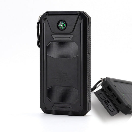 Solar Power Bank 20000mAh — Waterproof with Compass