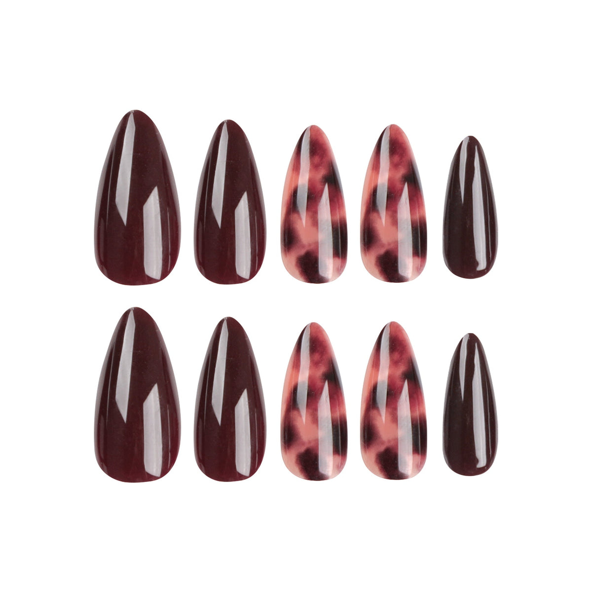 Tortoiseshell Press-On Nails — Almond, Salon-Quality