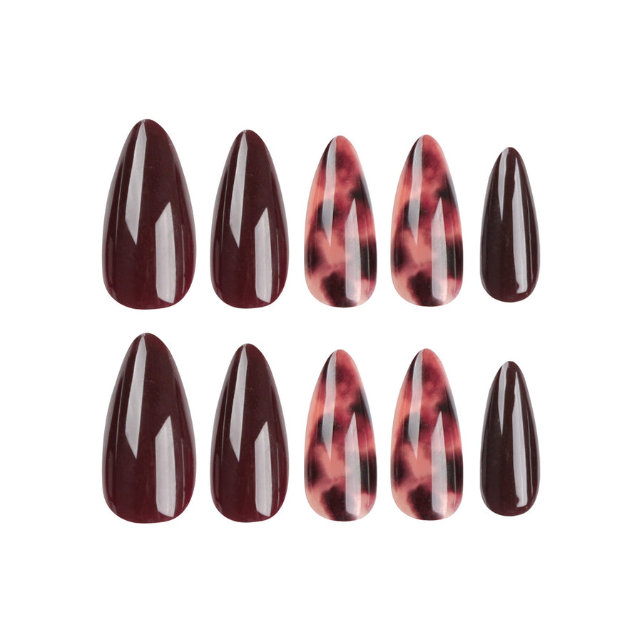 Tortoiseshell Press-On Nails — Almond, Salon-Quality