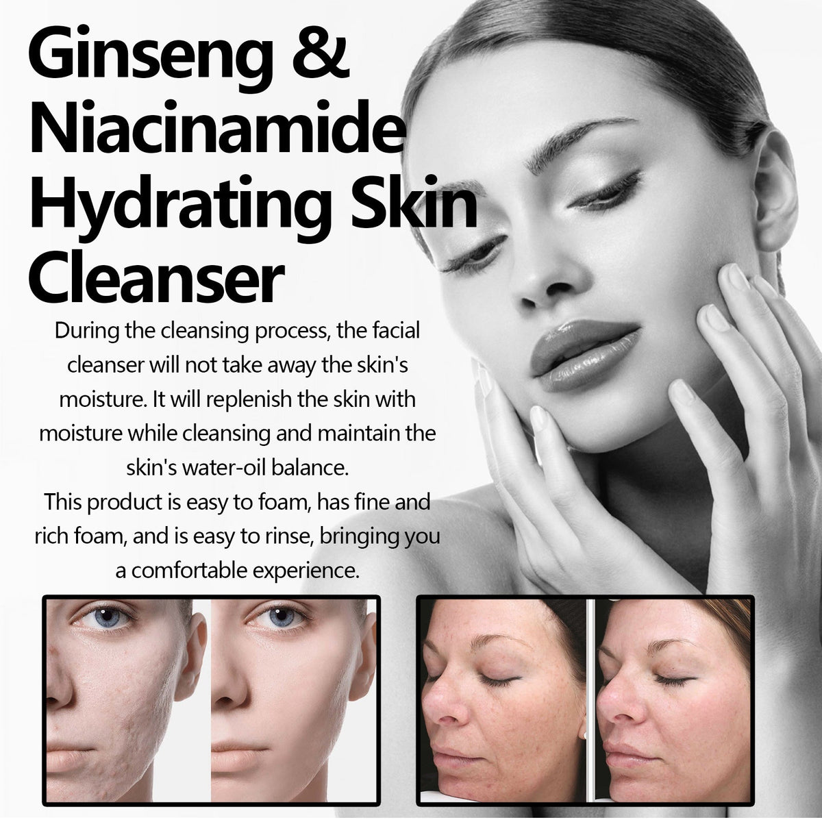 Ginseng Niacinamide Cleanser That Hydrates While It Cleans