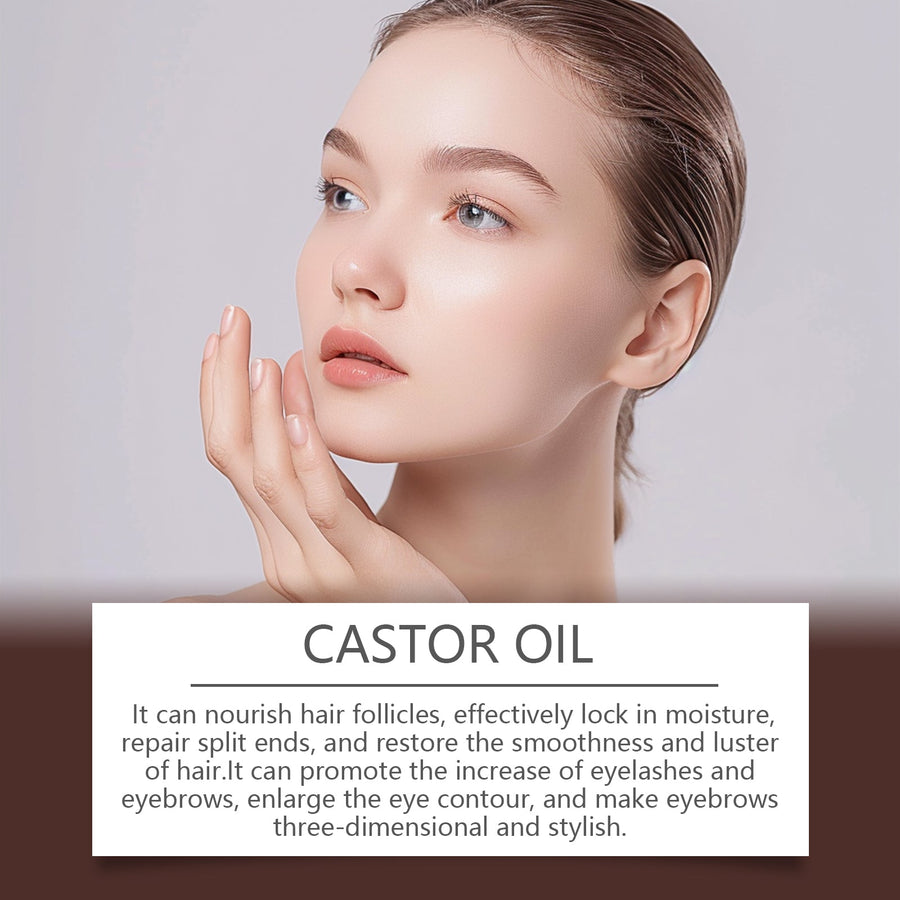 Cold-Pressed Castor Oil for Skin, Hair & Brow Care