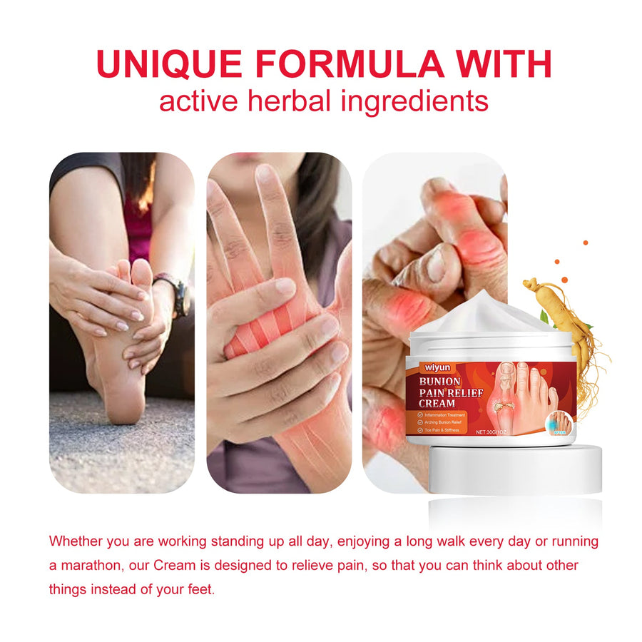 Bunion Pain Relief Cream – Herbal Formula for Foot Swelling