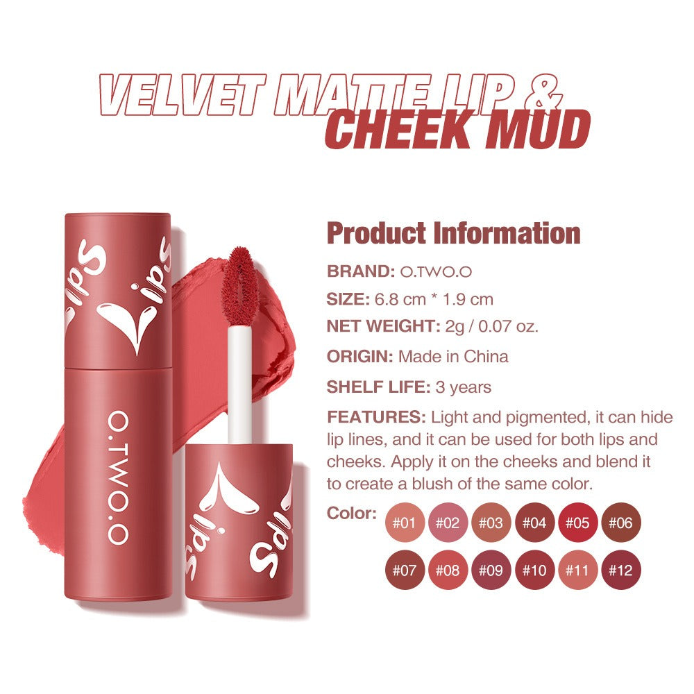 Lip And Cheek Tint With Soft-Focus Velvet Matte Color