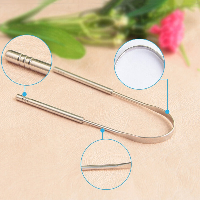 Stainless Steel Tongue Scraper — Fresh Breath & Superior
