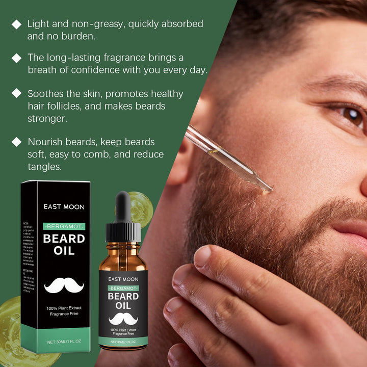 Men's Beard Oil – Lightweight, Plant-Based Softening