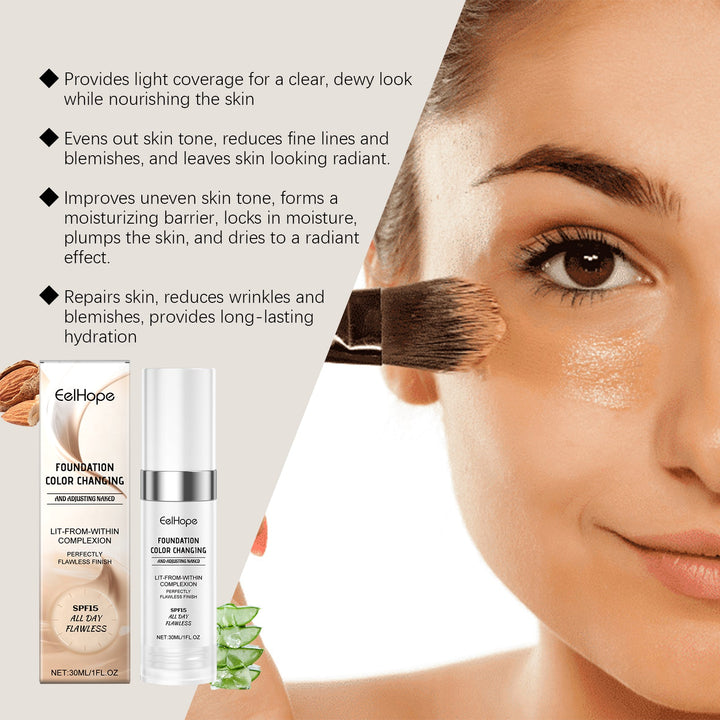 Color-Changing Foundation for a Dewy, Even Complexion