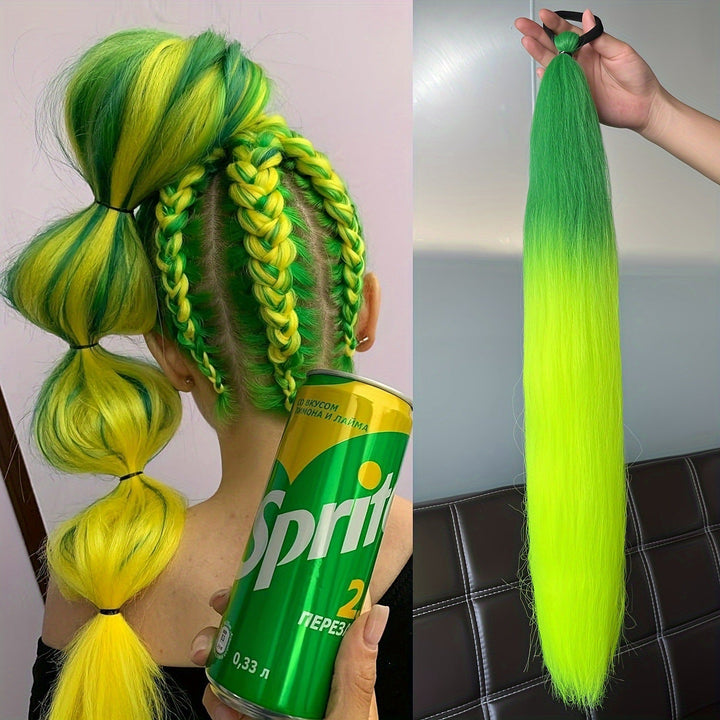 Colorful Ponytail Hair Extensions — Instant Braid Makeover