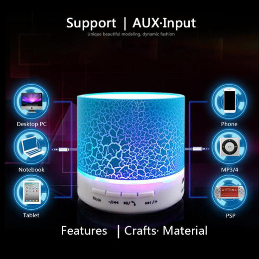 LED Mini Bluetooth Speaker — 360° Stereo Sound & RGB Lights