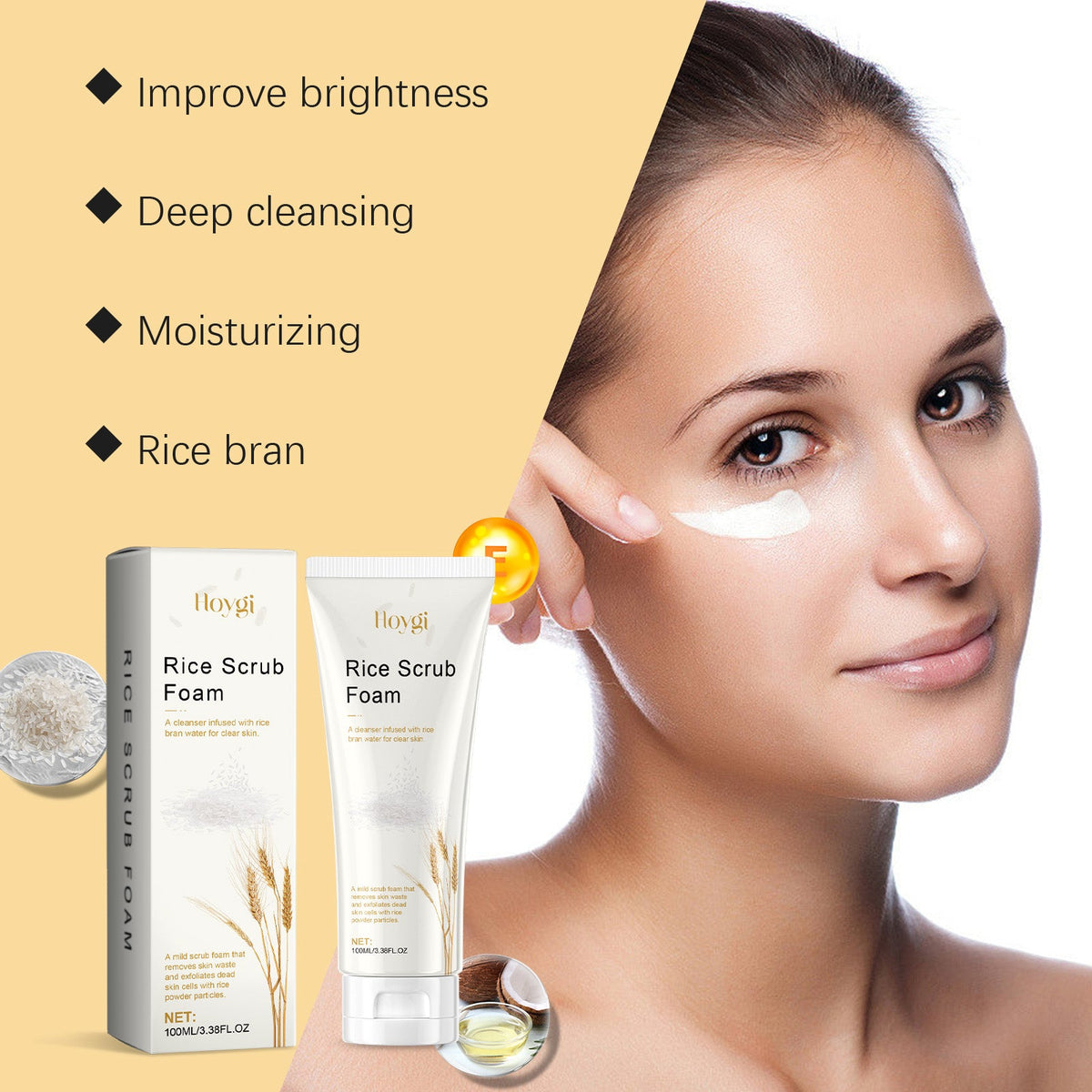 Hoygi Rice Cleanser for Brighter, Hydrated Skin