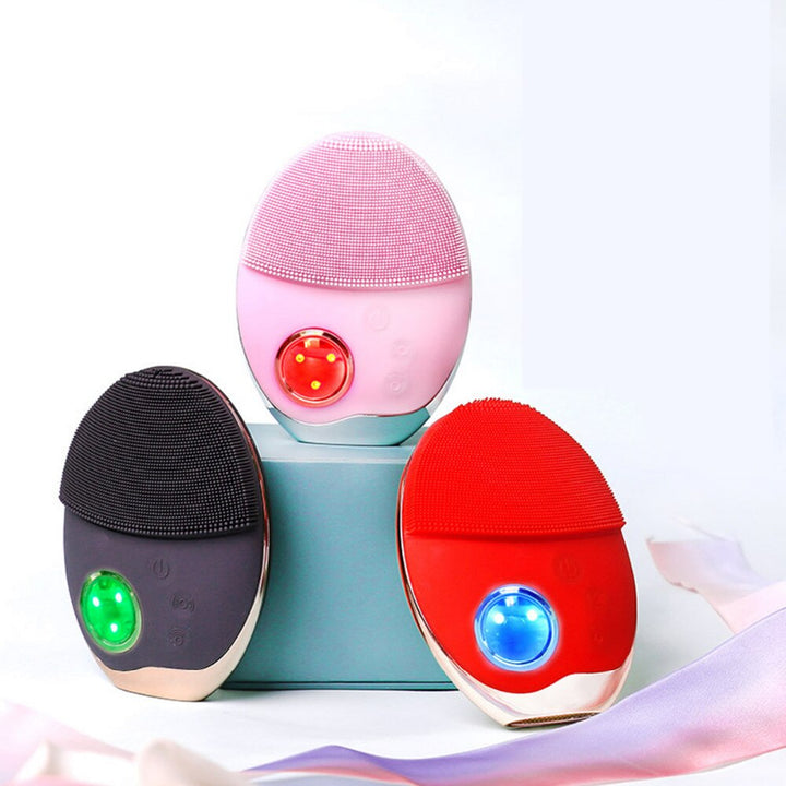 Silicone Facial Cleanser With Phototherapy Light