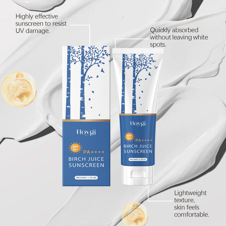 Birch Juice SPF 50+ Cream - No White Cast, Non-Sticky Feel