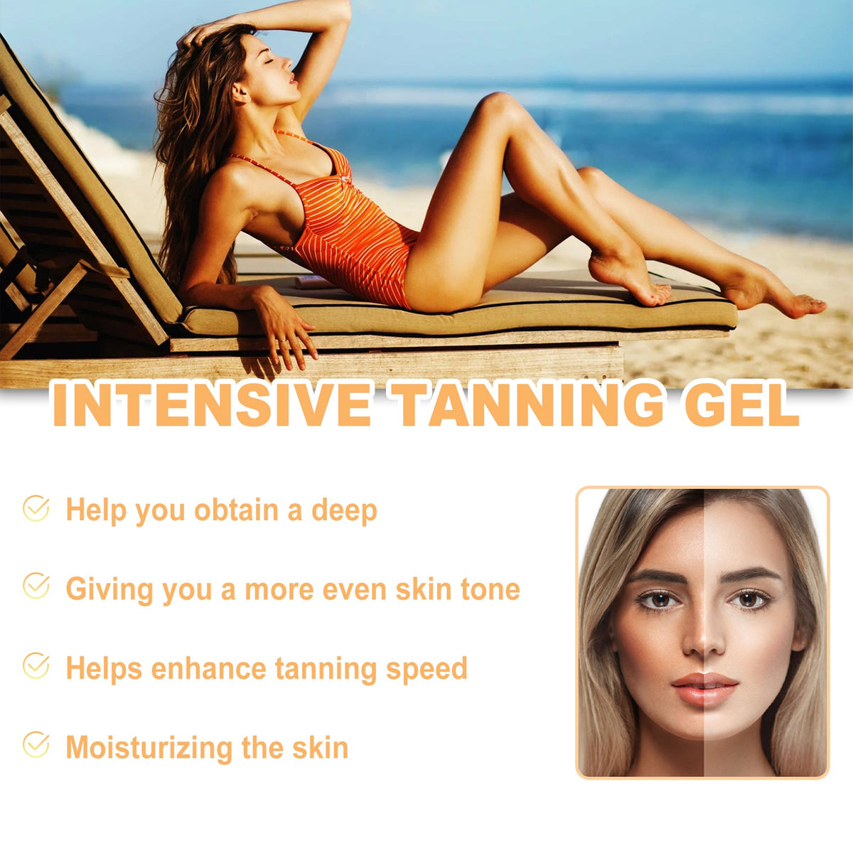 Intensive Tanning Gel for Deep Even Sun-Kissed Glow