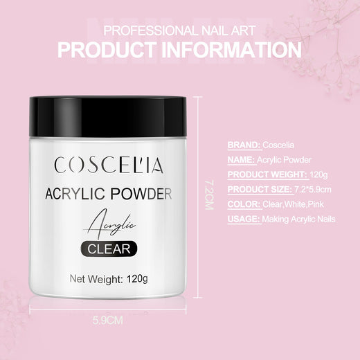120g Professional Acrylic Nail Kit — Salon-Quality Powder &