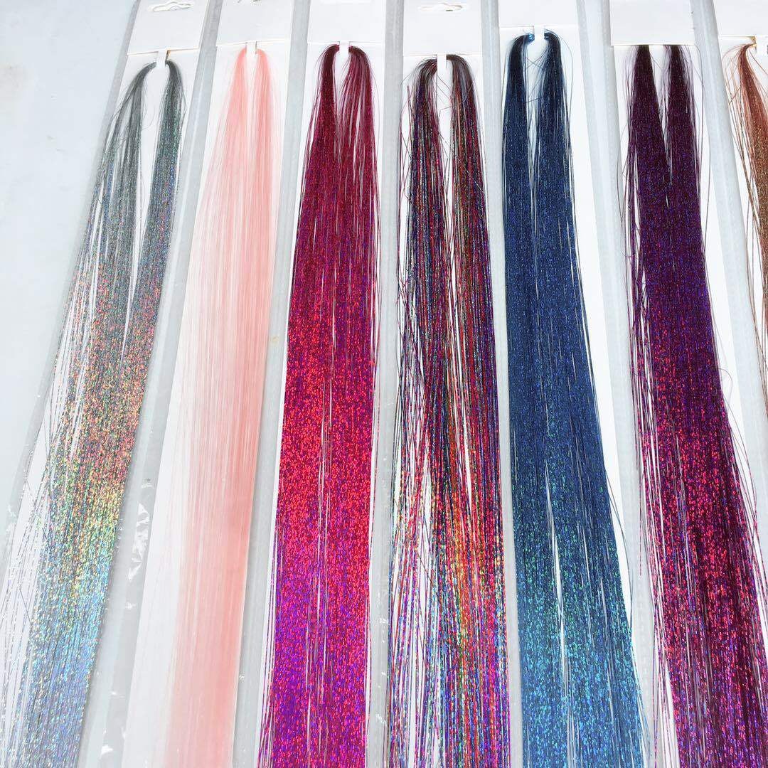 Silk Stripe Hair Extension — Instant Holographic Color, 100cm