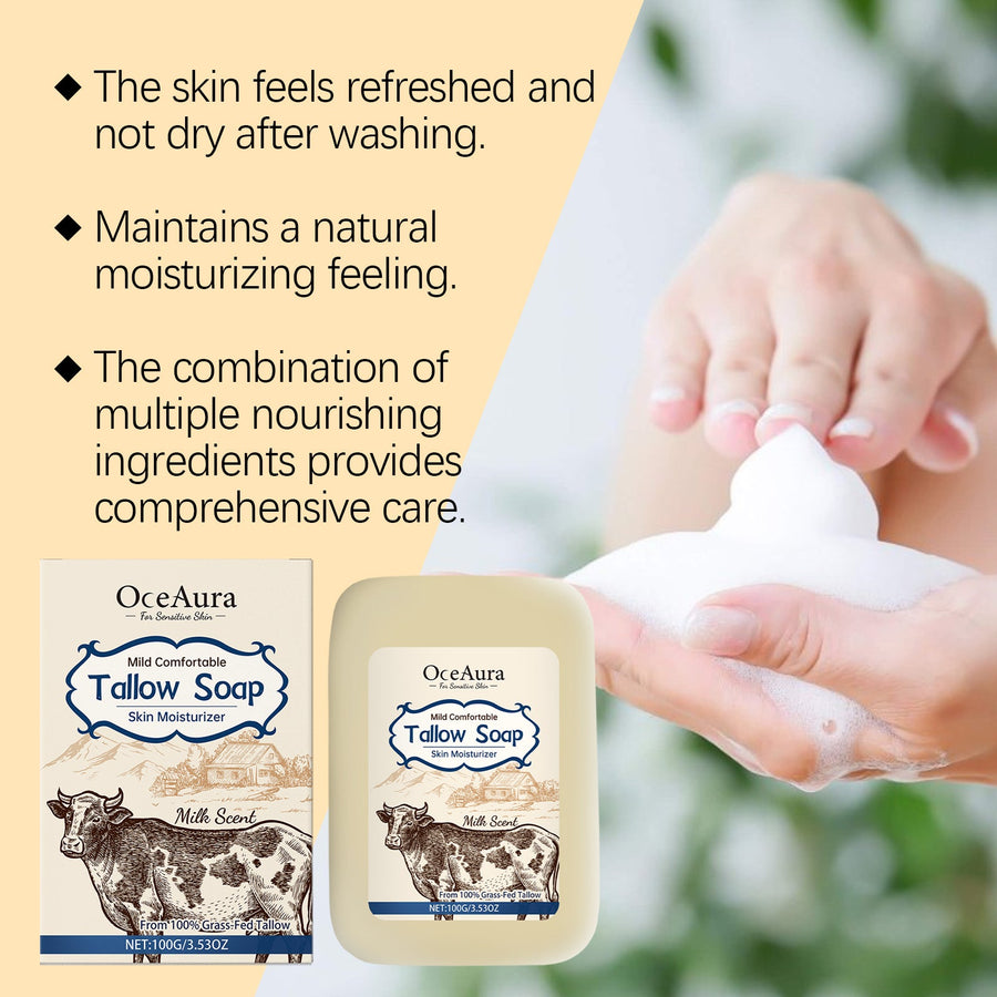 Tallow Soap Bar for Gentle, Soft, Comfortable Skin