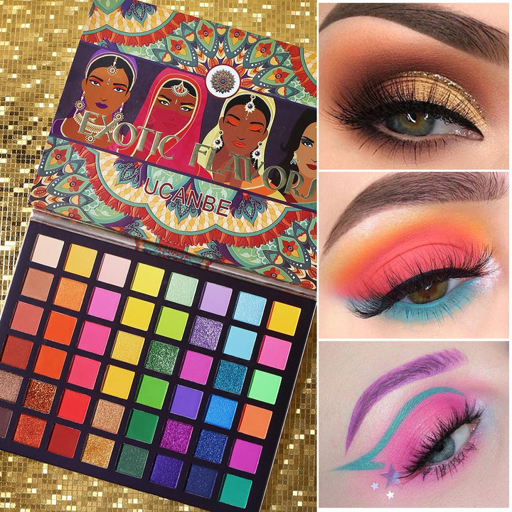 48-Color Eyeshadow Palette for Bold Colorful Looks