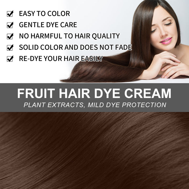 Fruit Hair Dye Cream for Easy At-Home Gray Coverage