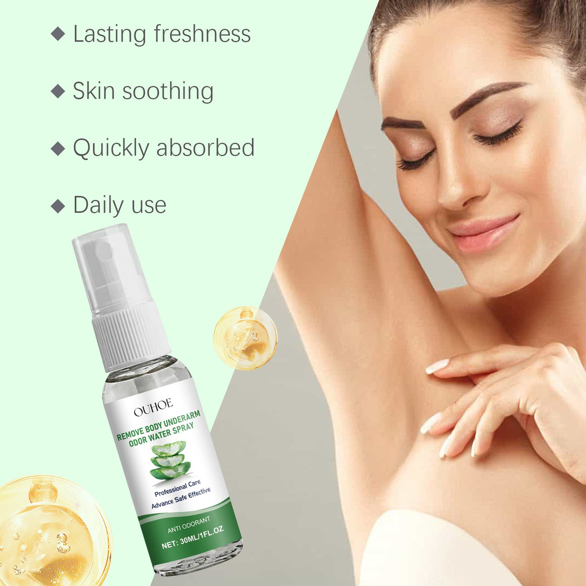 Aloe Vera Underarm Spray - Soothing Odor Defense