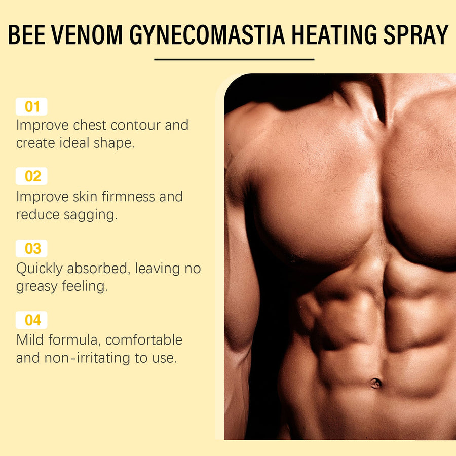 Men’s Chest Firming Spray | Bee Venom Heating Contouring