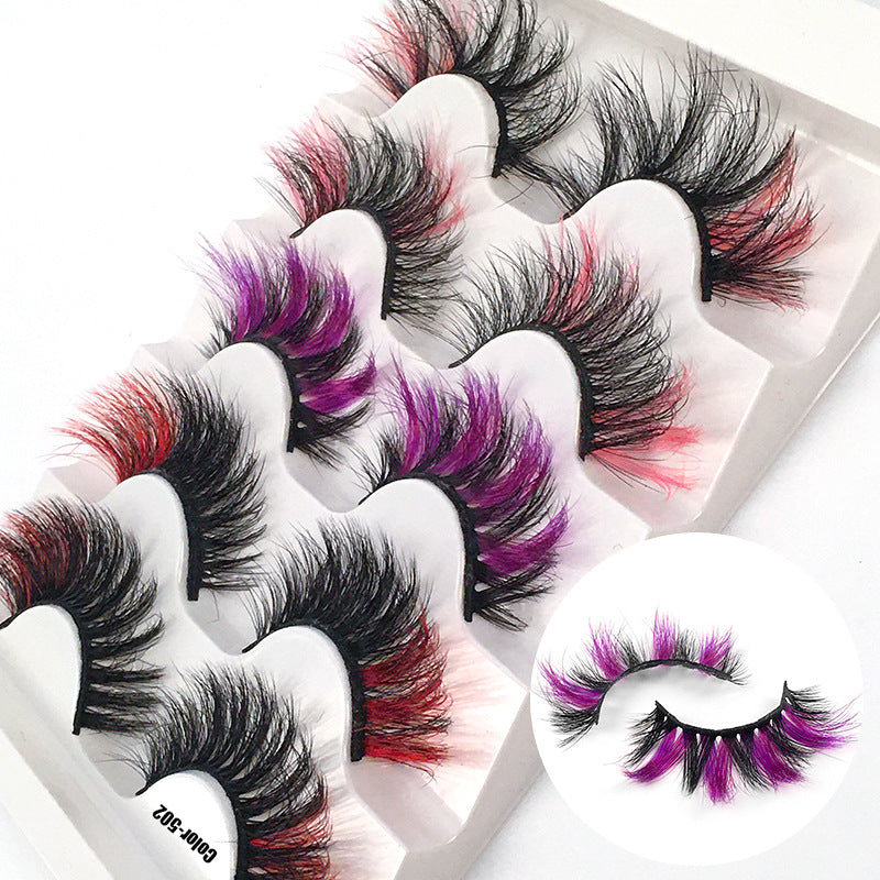False Eyelashes for Dramatic Colorful 8D Eye Volume